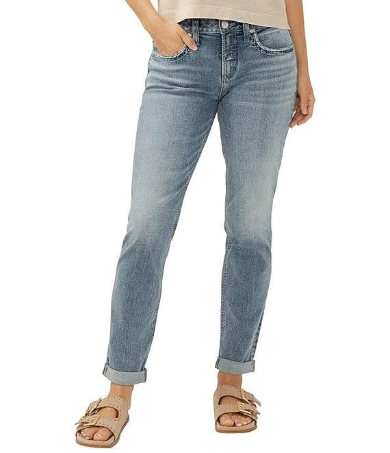 Silver Jeans Co. Mid Rise Slim Leg Boyfriend Jeans Product Image