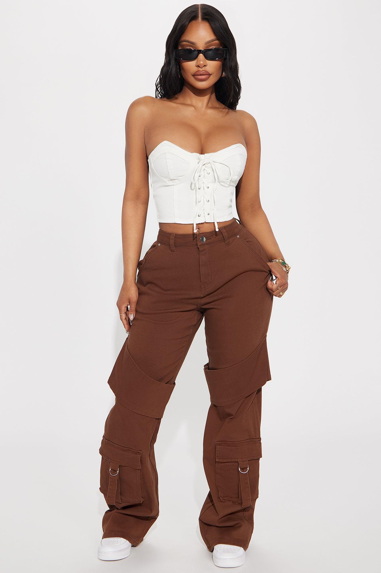 Lucky You Denim Top - White Product Image