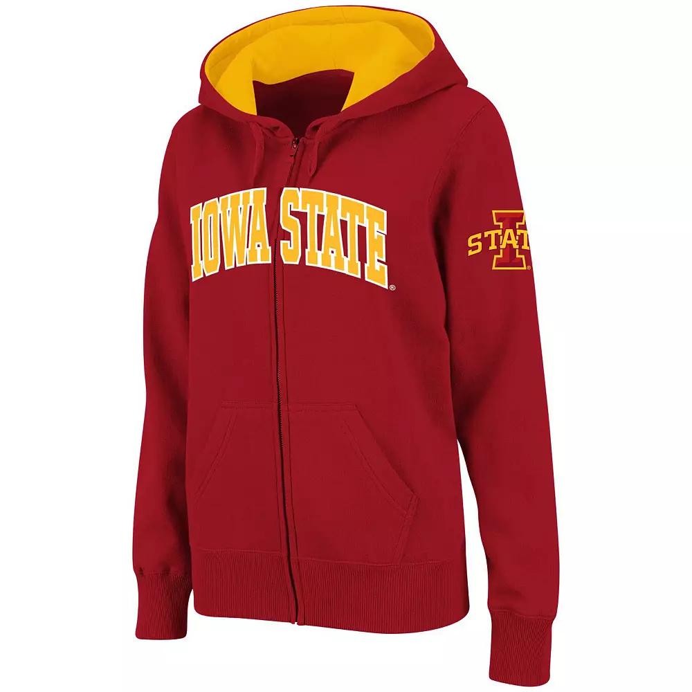 Women's Stadium Athletic Cardinal Iowa State Cyclones Arched Name Full-Zip Hoodie,  Product Image