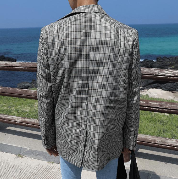 RT No. 3005 PLAID SUIT BLAZER JK Product Image