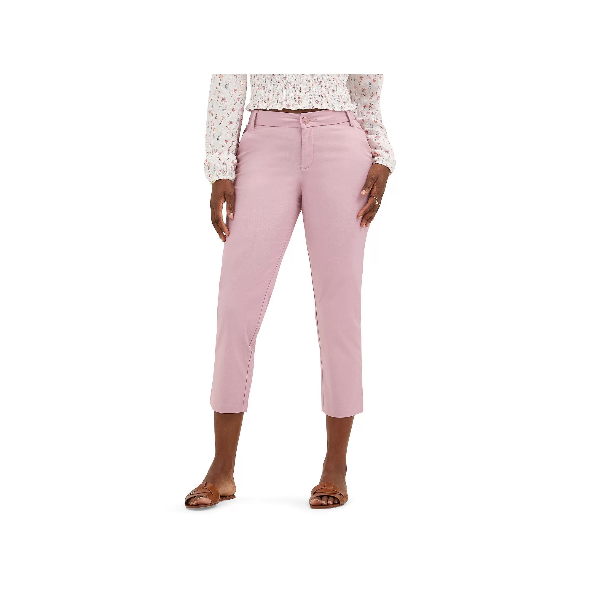 Women's Lee® Wrinkle Free Capri Pants, Size: 8, Soft Pink Product Image