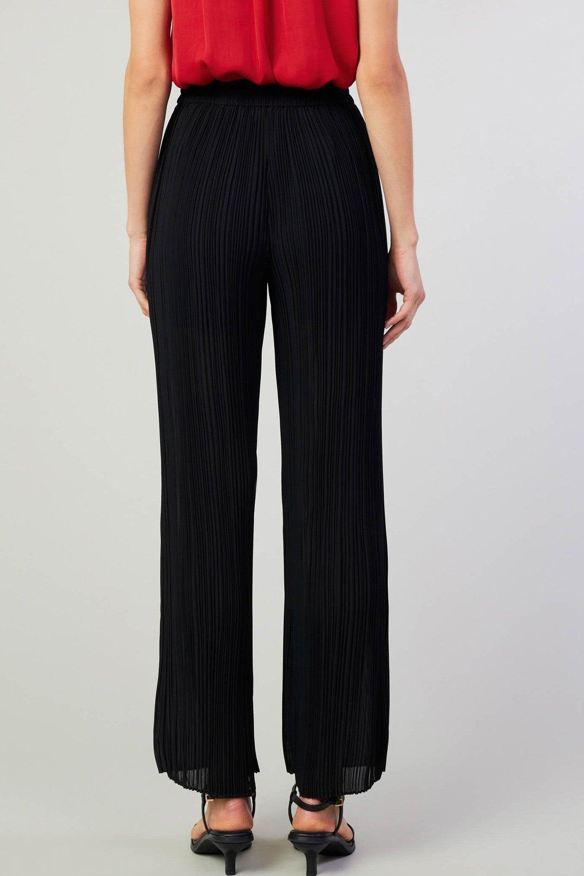 FINAL SALE Current Air| Plisse Wide Leg Pant | Black Product Image
