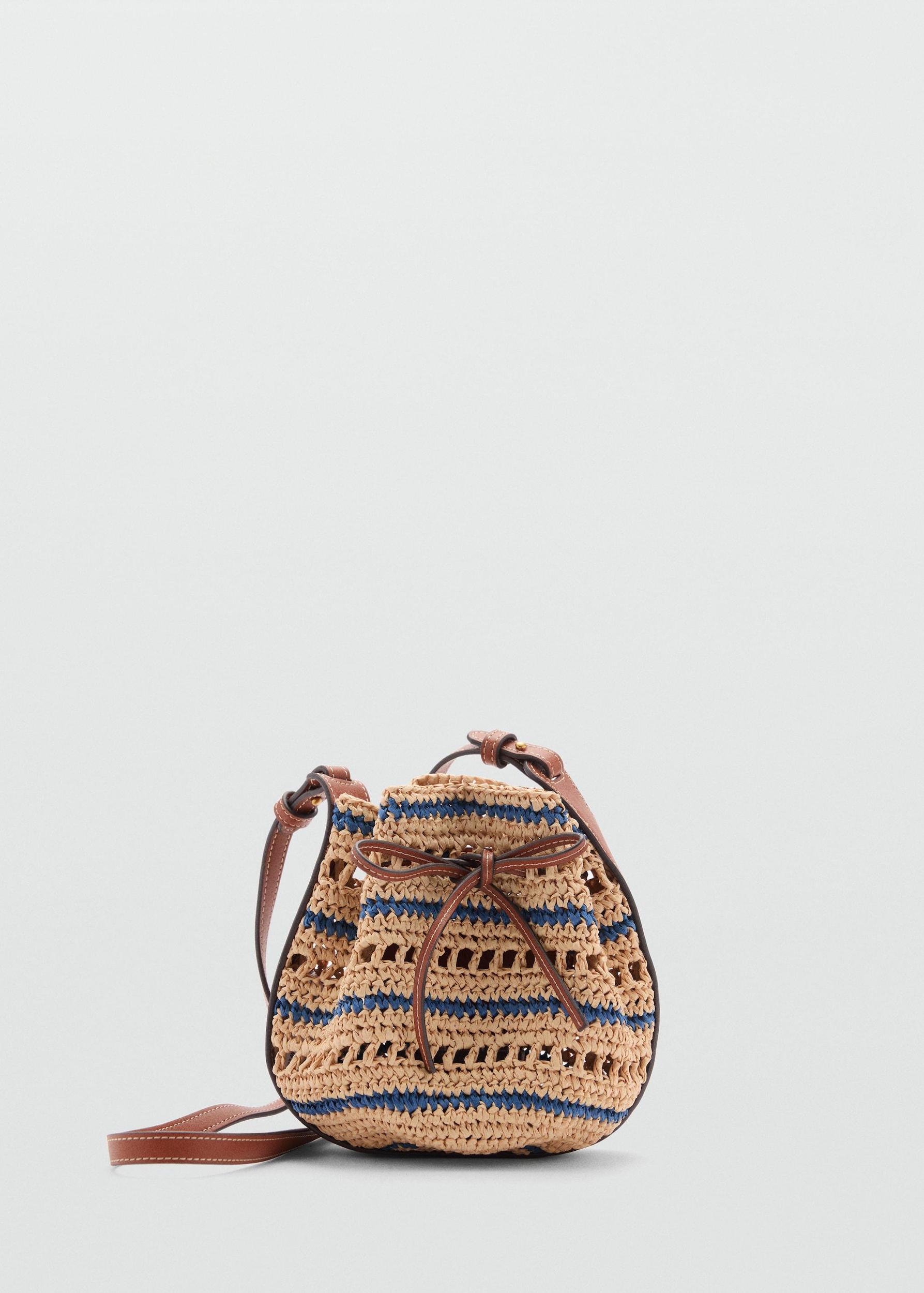 Combined natural fibre bag - Women | MANGO USA Product Image