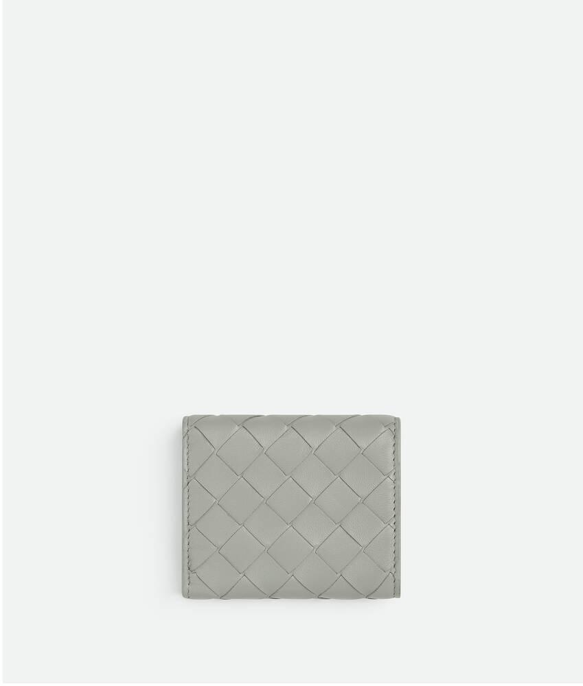 Women's Intrecciato Small Tri-fold Wallet in Agate grey Product Image