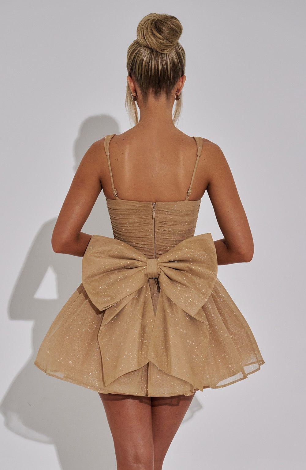 Polly Mini Dress - Gold Sparkle Product Image