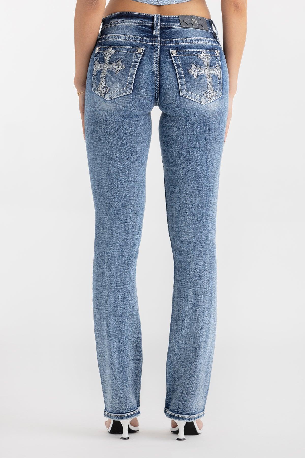 Rebel With A Cross Bootcut Jeans Product Image
