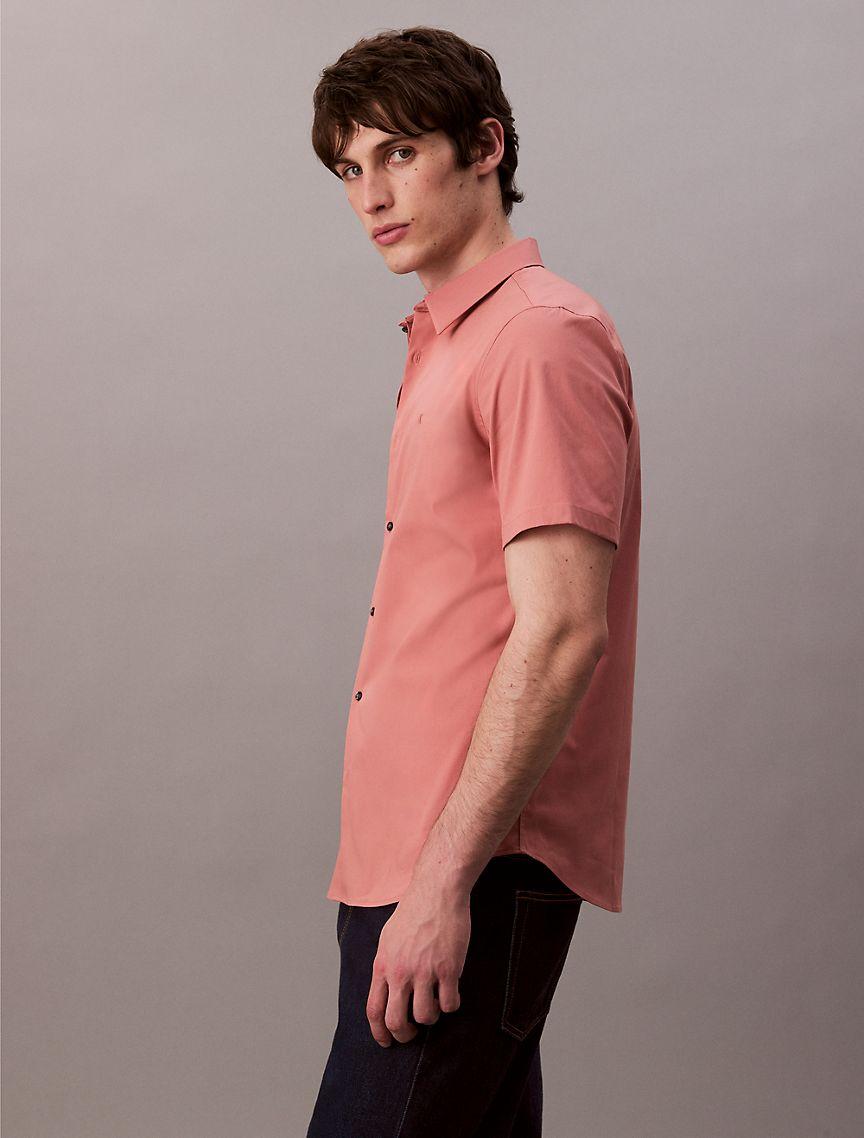 Cotton Stretch Slim Button-Down Shirt Product Image