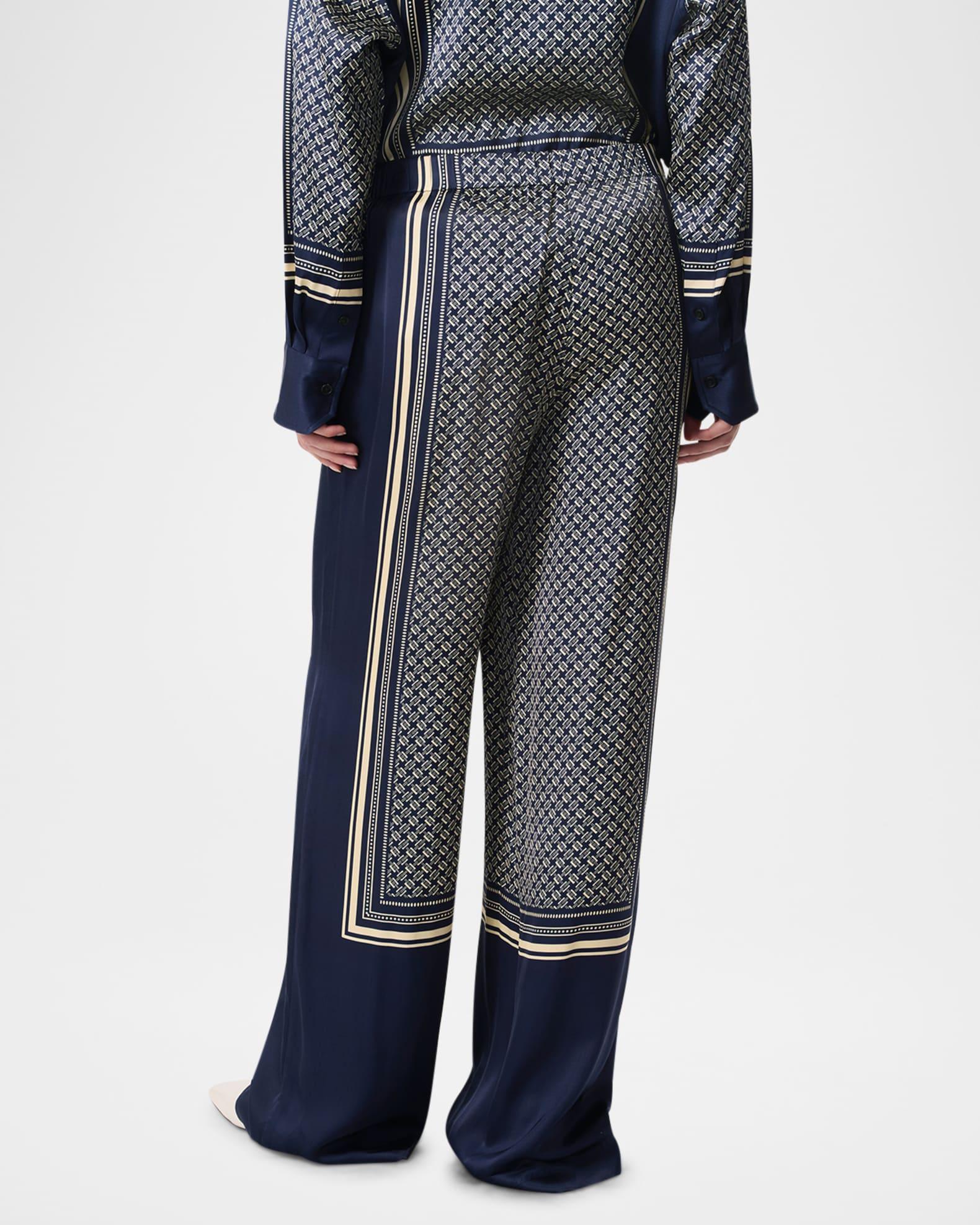 Olive Printed Pull-On Pants Product Image