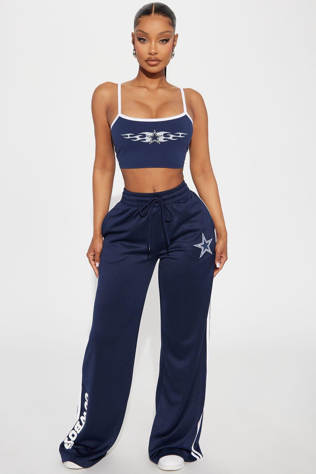 Cowboys Territory Crop Top - Navy Product Image
