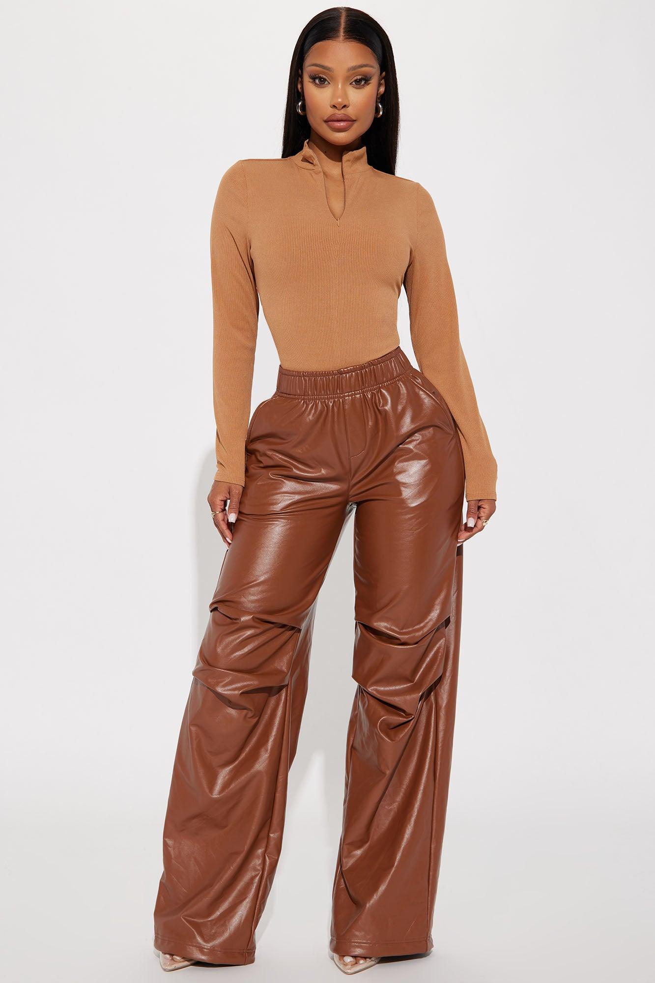 Melanie Ribbed Bodysuit - Tan Product Image