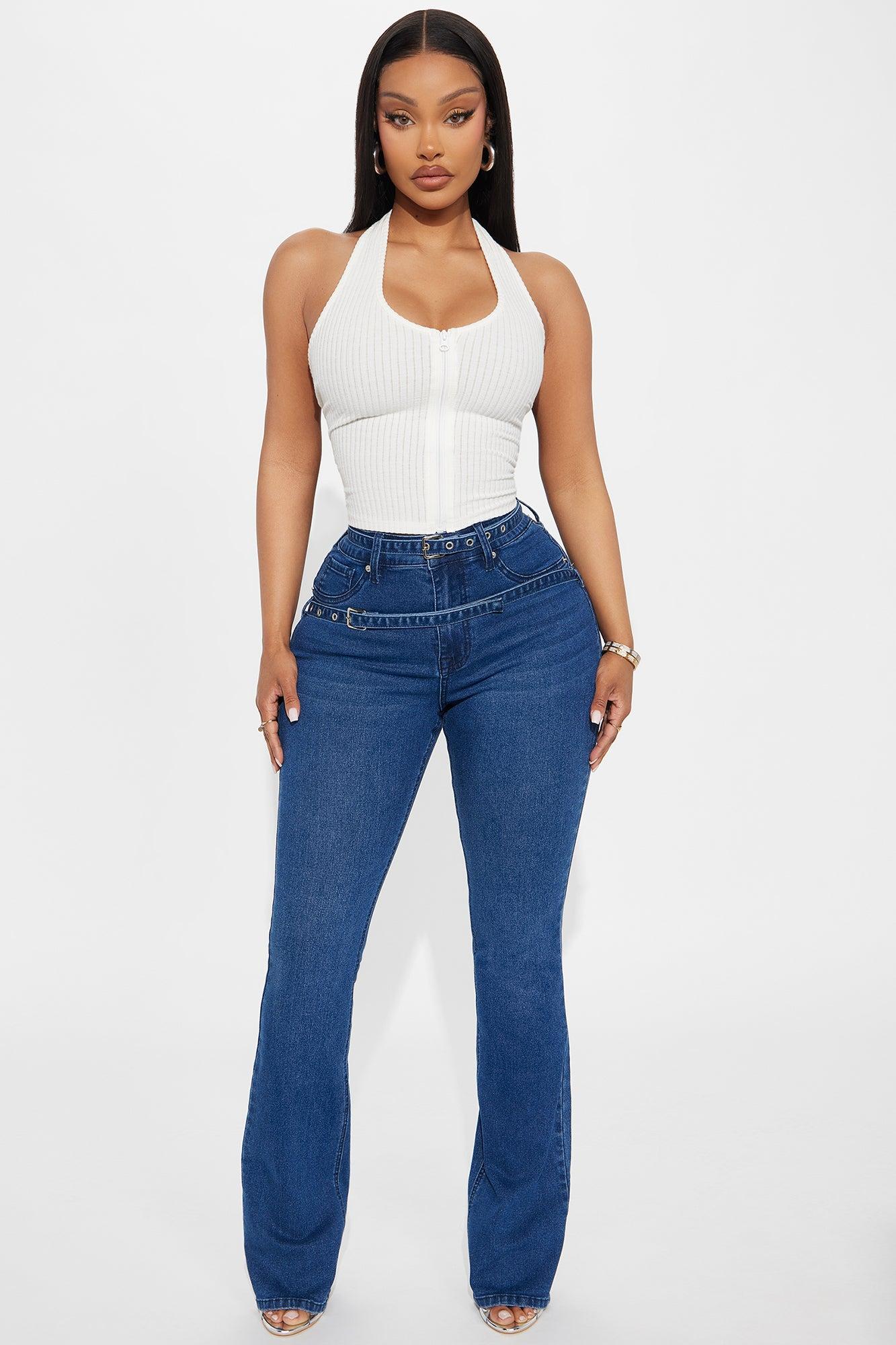 Jessi Ribbed Halter Top - White Product Image