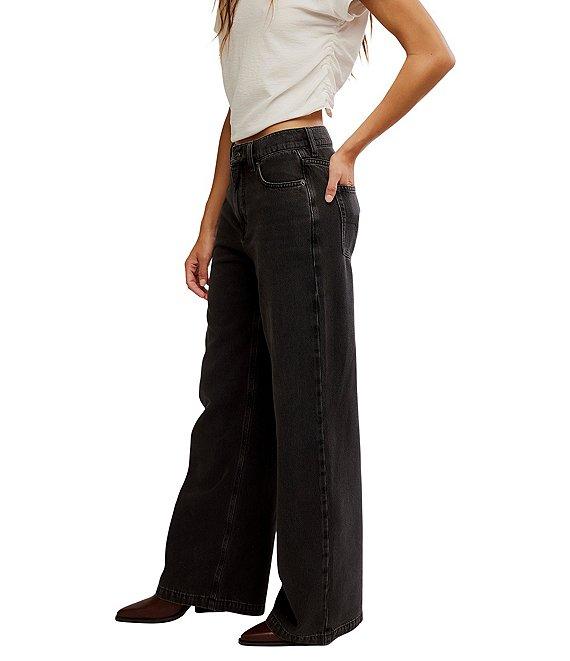 Free People We The Free Stride Low Slung Wide Leg Jeans Product Image