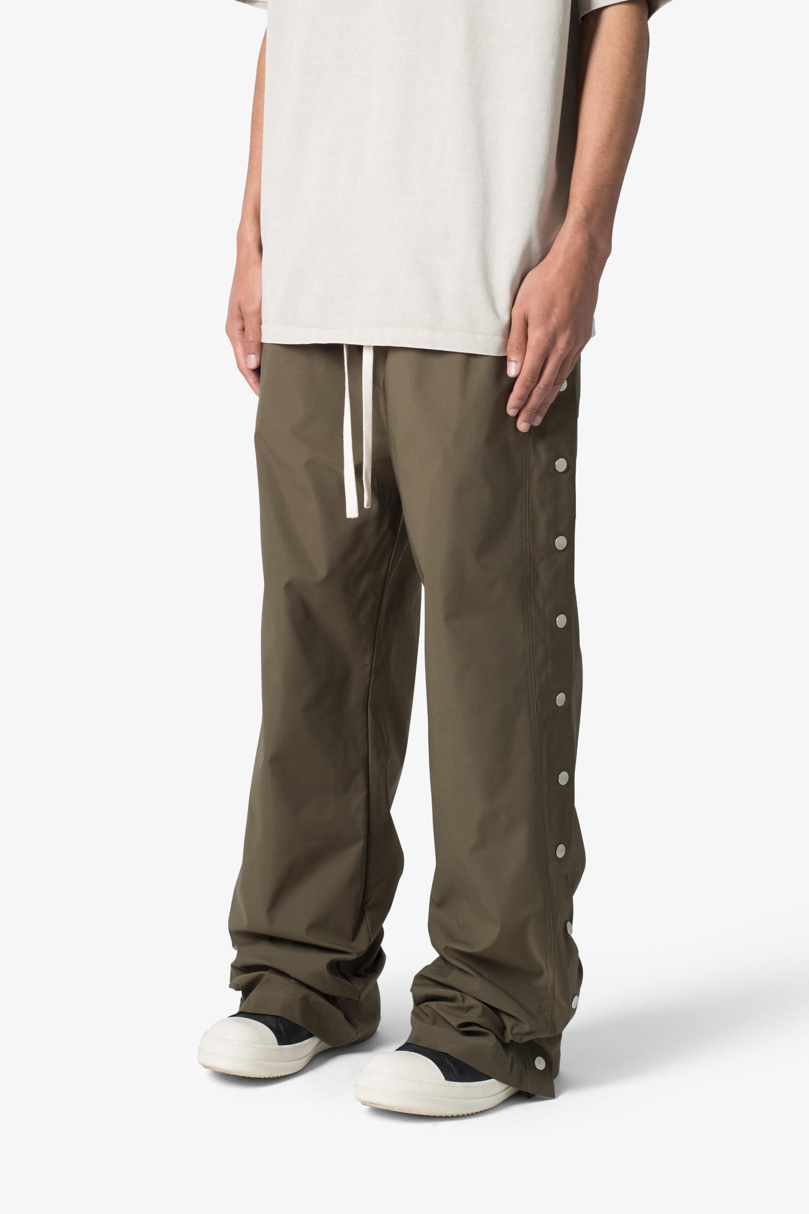 Side Snap Nylon Pants - Olive Product Image