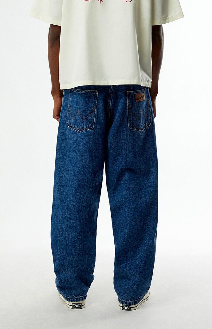 Dark Blue Loose Jeans Product Image