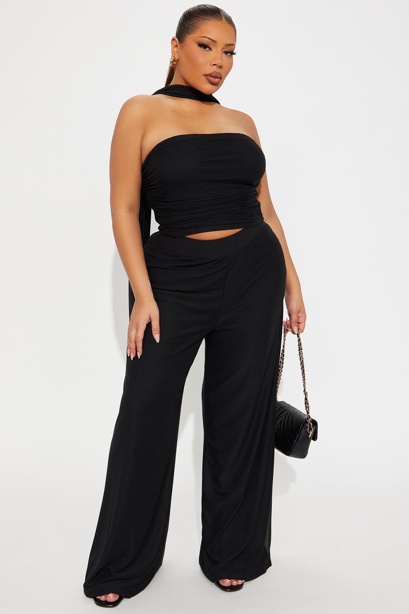 Keep It A Secret Mesh Pant 3pc Set - Black Female Product Image