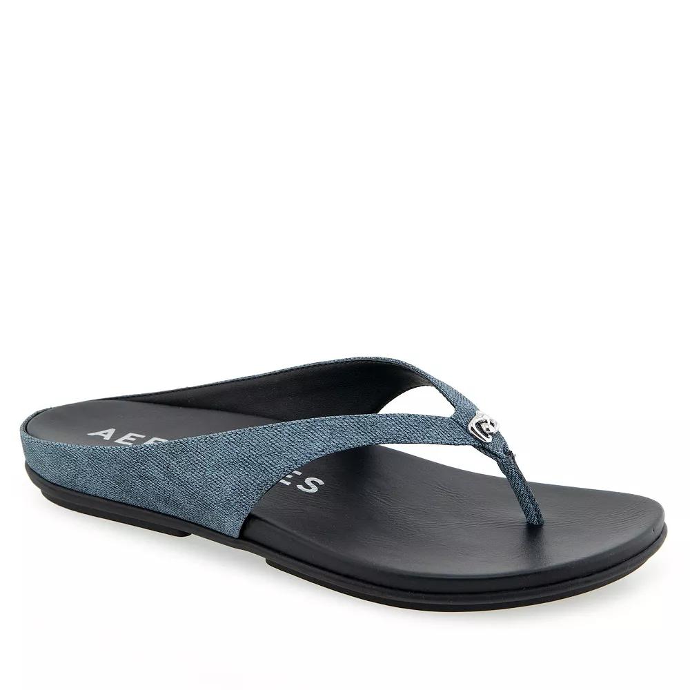Aerosoles Fisher Women's Flat Thong Sandals, Size: 12 Medium, Blue Jean Product Image