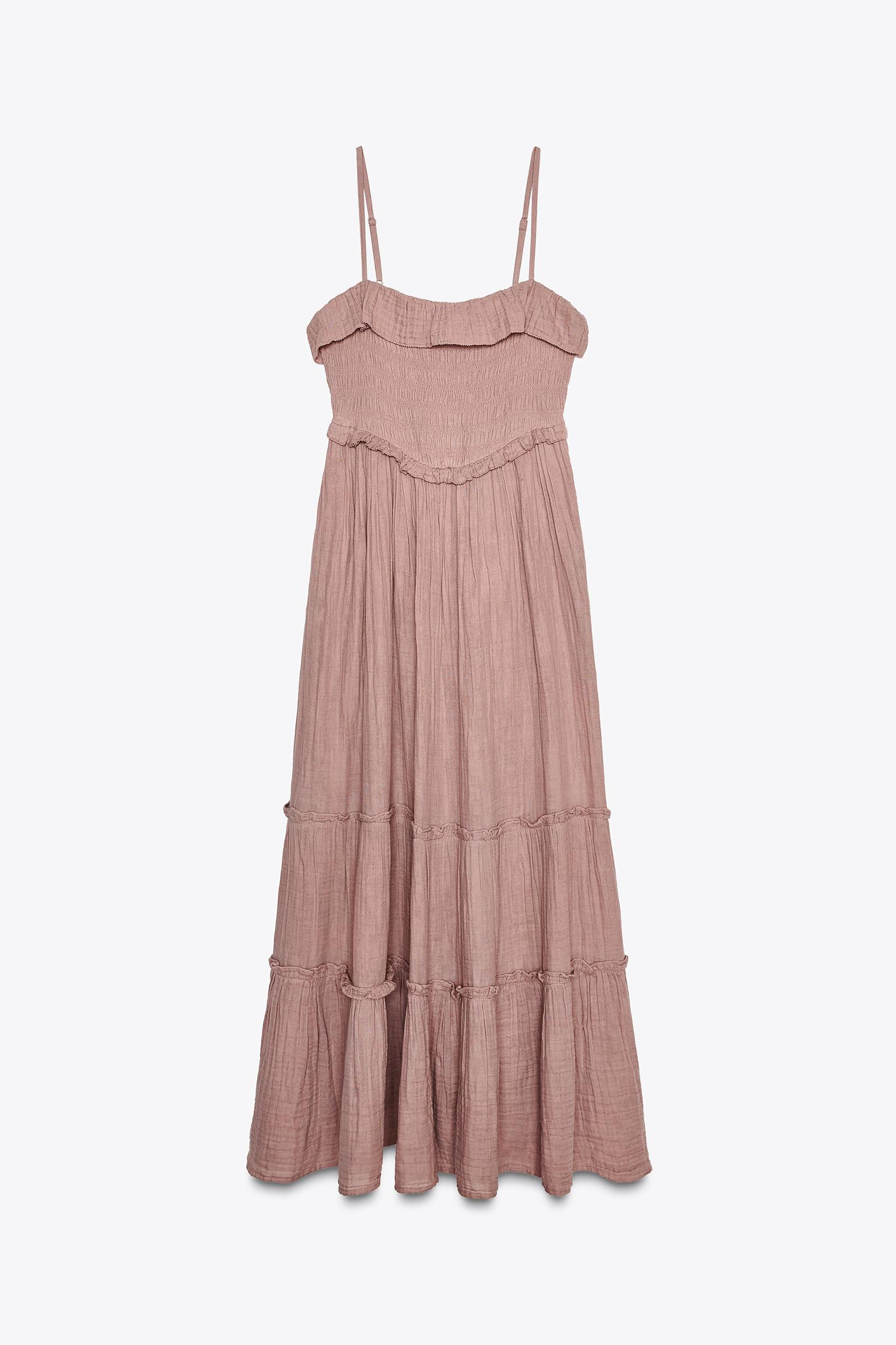 RUFFLED MIDI DRESS Product Image