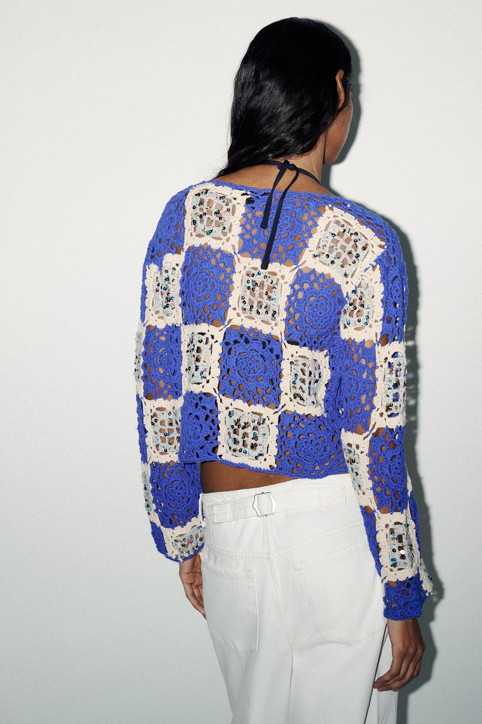 SEQUIN CROCHET JACKET Product Image