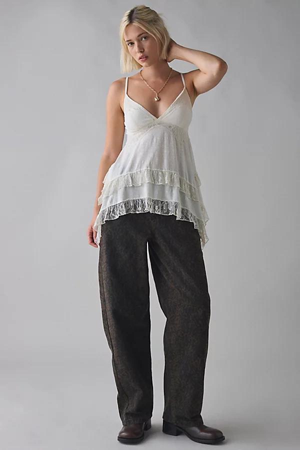 BDG Logan Printed Buckle Baggy Barrel Jean Womens at Urban Outfitters Product Image