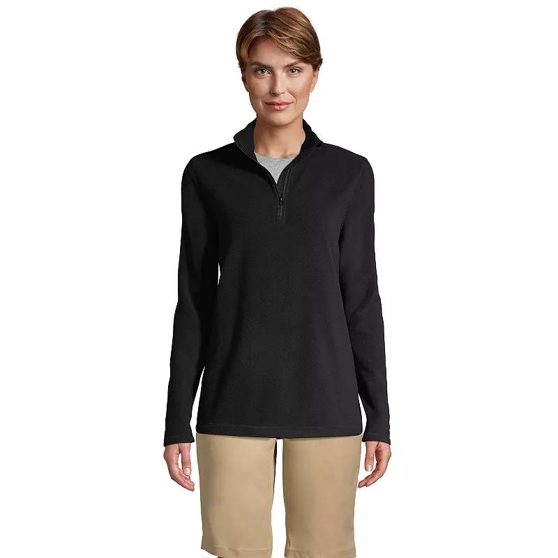 Women's Lands' End Lightweight Fleece Quarter Zip Pullover,  Product Image