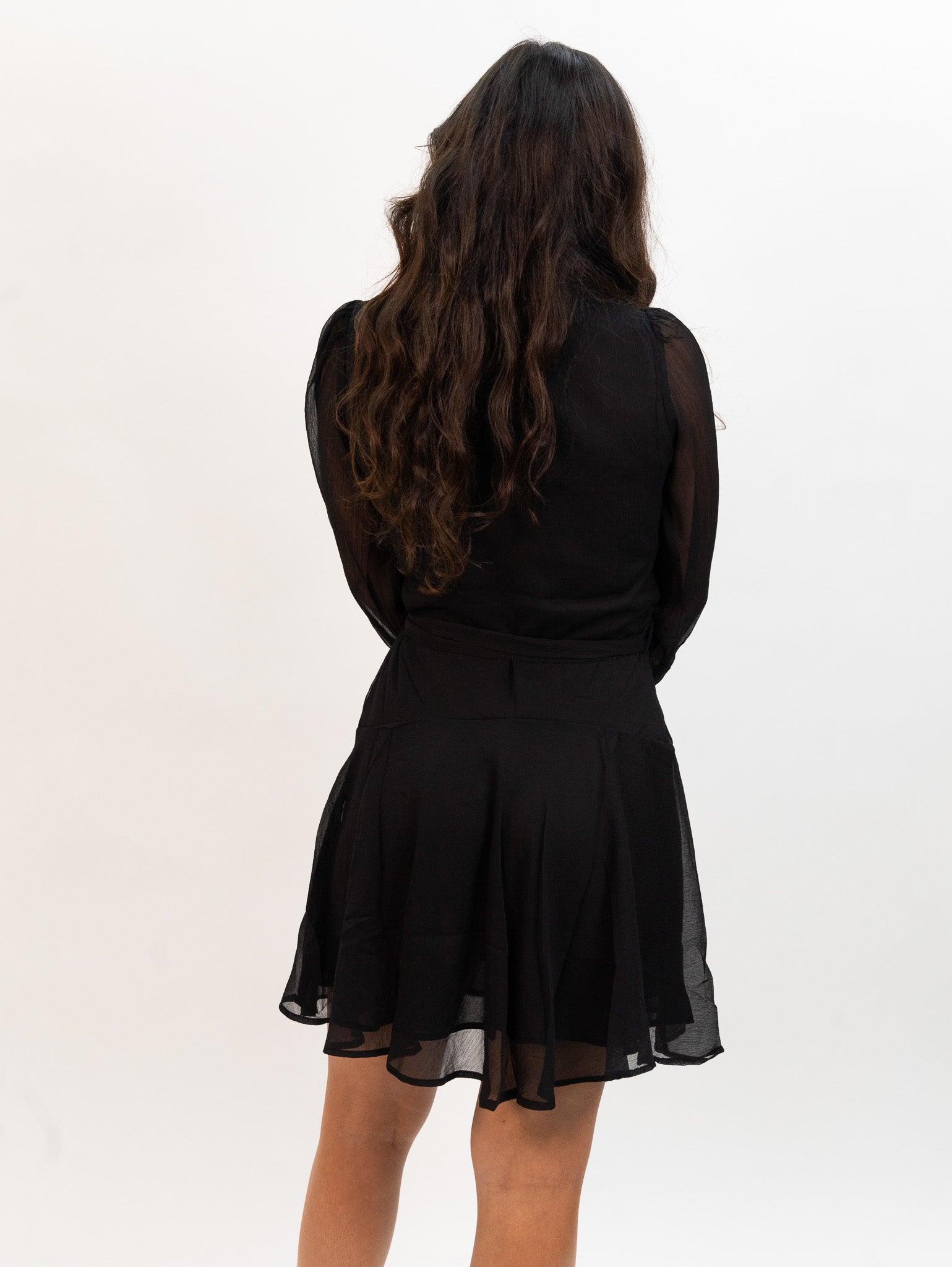 Wild Pony Short Black Wrap Dress - Black Product Image