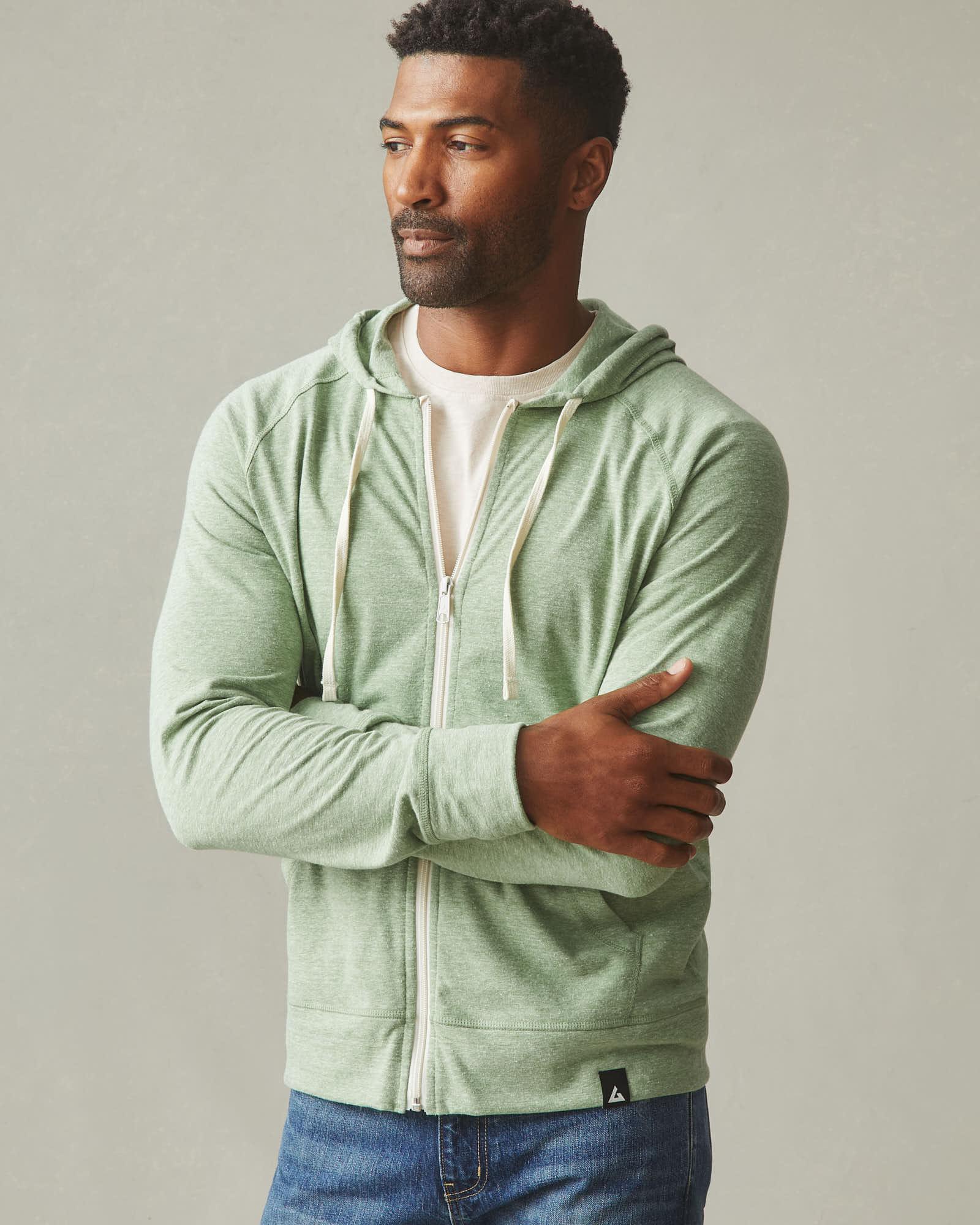 Men's Lightweight Full Zip - Dill Heather Product Image