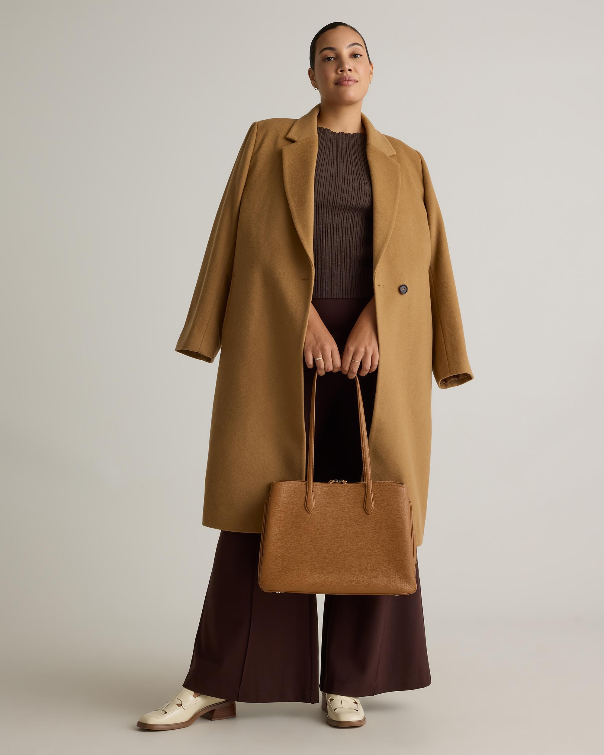 Quince | Women's Italian Wool Classic Single-Breasted Coat Wool/Nylon Product Image