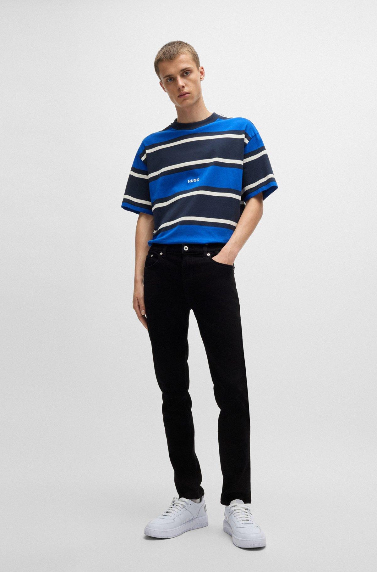 Extra-slim-fit jeans in black stretch denim Product Image