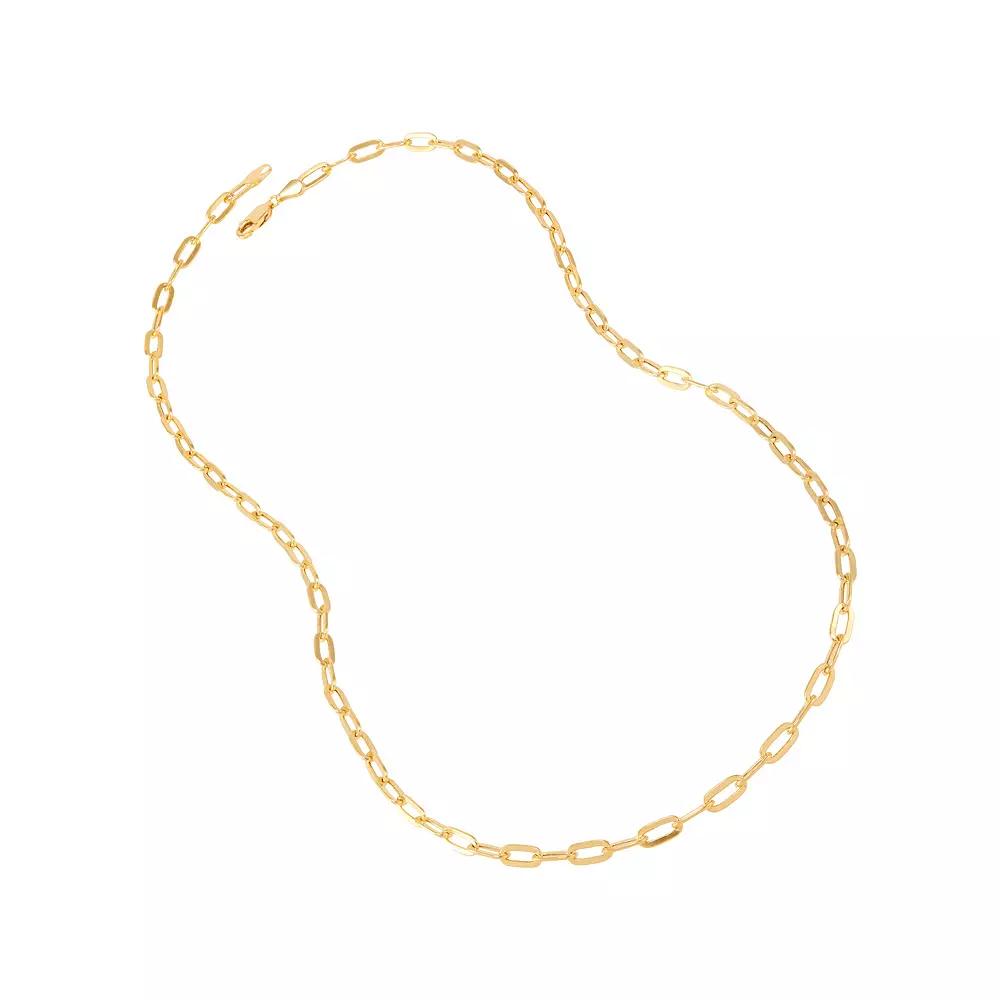 Everlasting Gold 10k Gold 3.6 mm Paperclip Chain Necklace, Women's, Size: 20" Product Image