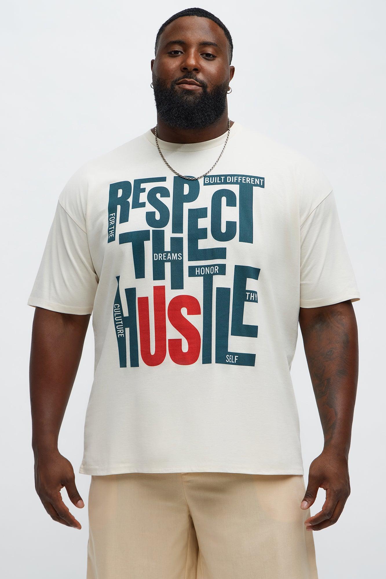 Respect The Hustle Short Sleeve Tee - Off White Product Image