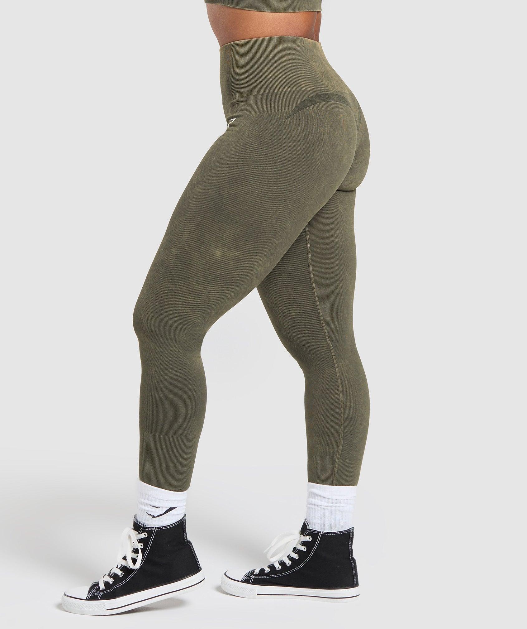 Gymshark Gains Seamless Leggings - Strength Green Female Product Image