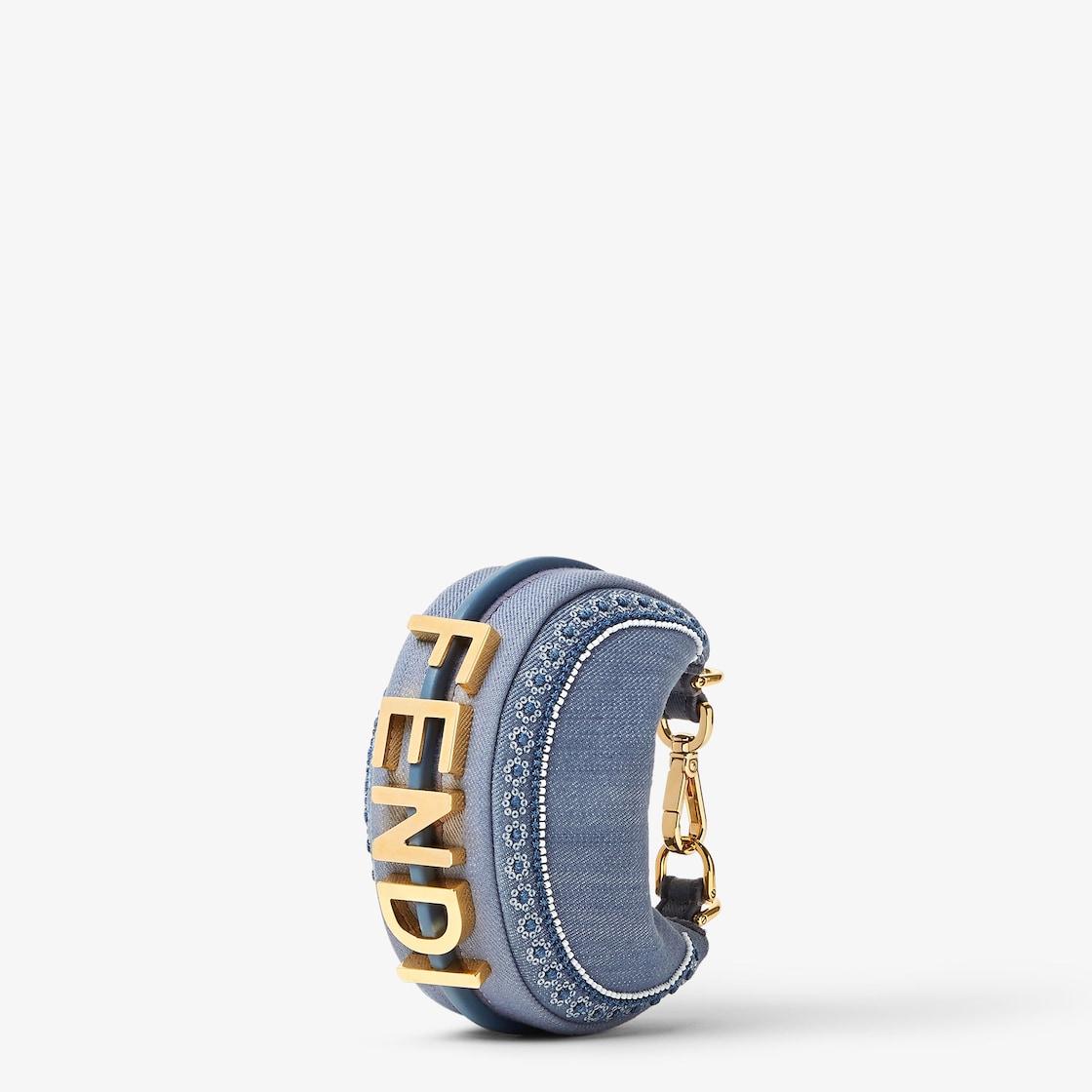 Nano FendigraphyCoral Bandana embroidered denim charm Product Image