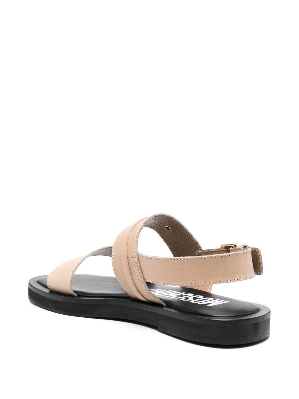 logo-lettering leather sandals Product Image