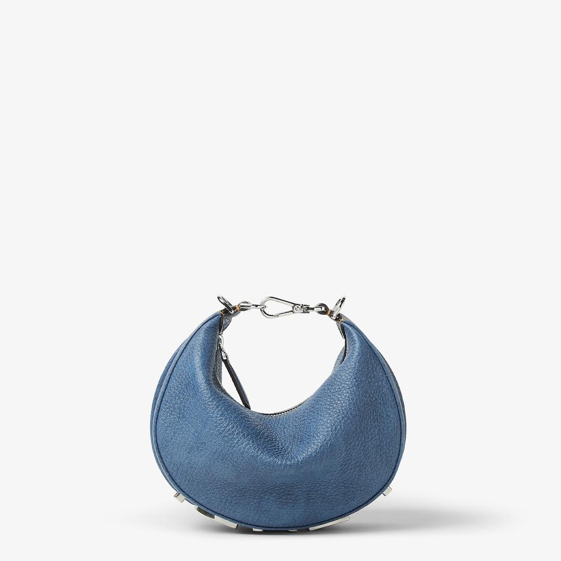 Fendigraphy MiniBlue leather denim-effect mini-bag Product Image