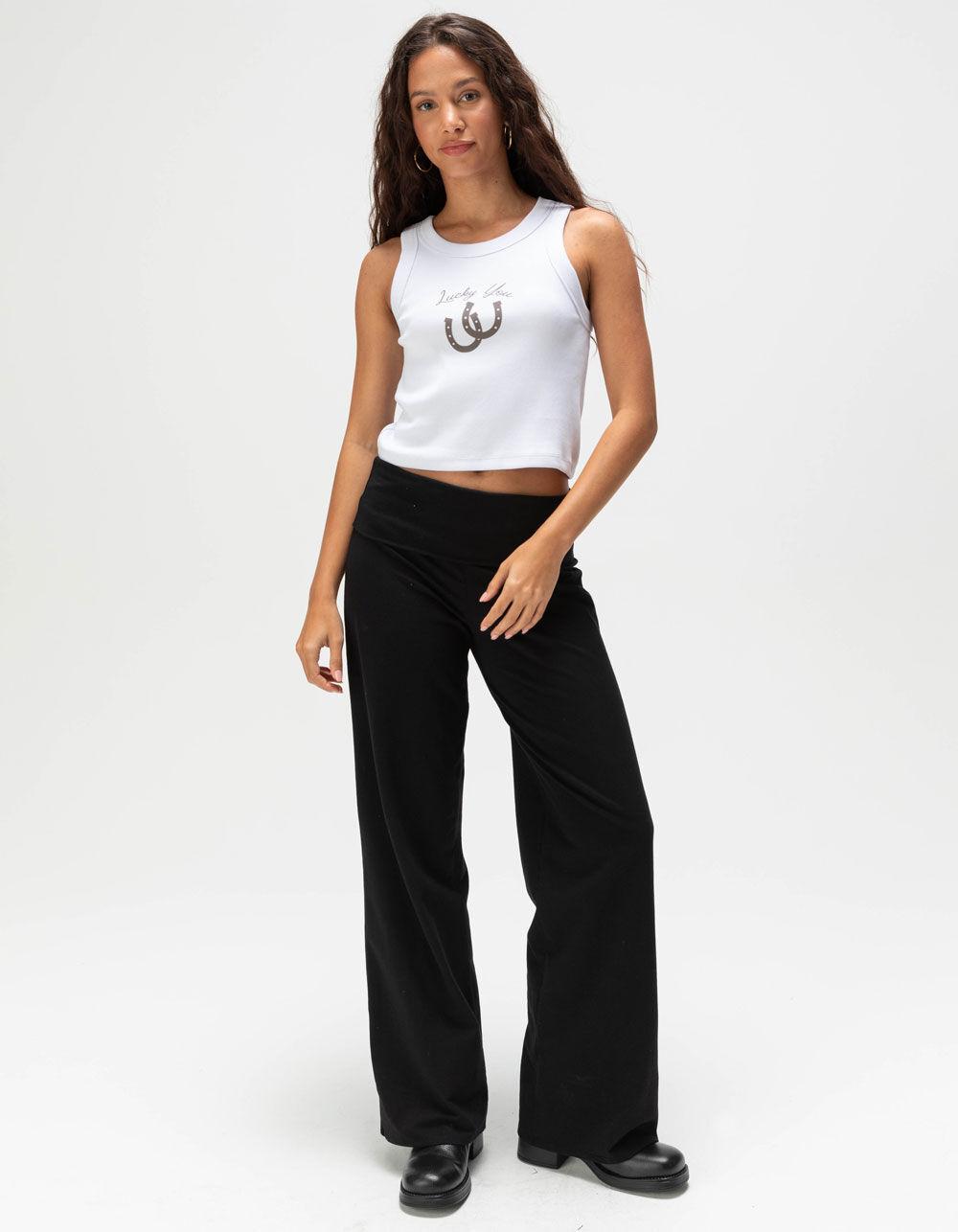 HOMEWURK Lucky You Womens Tank Top - WHITE Product Image