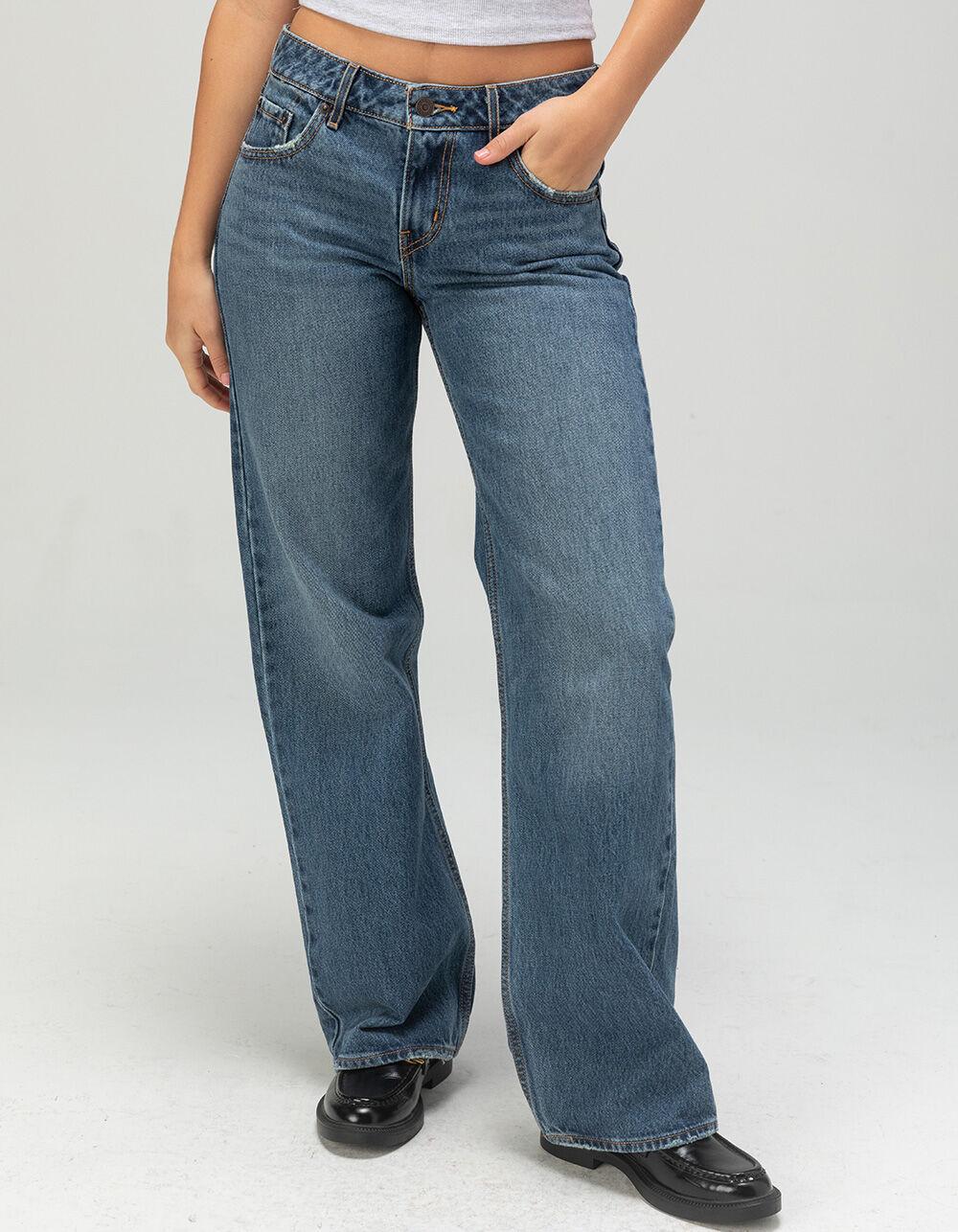 LEVI'S Premium Low Loose Womens Jeans - Living The Good Life - DARK VINTAGE Product Image