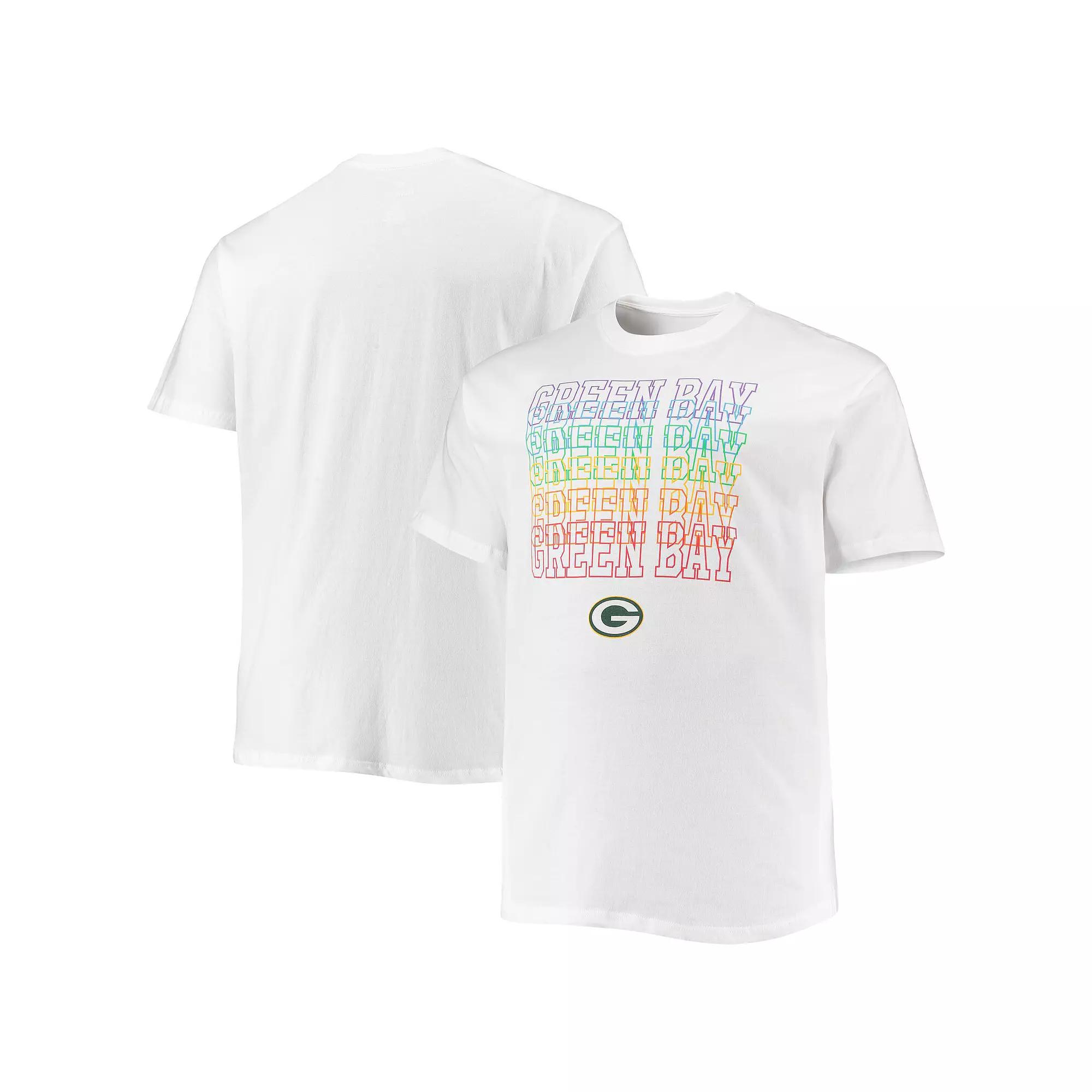 Men's Fanatics Branded White Green Bay Packers Big & Tall City Pride T-Shirt, Size: 2XB Product Image