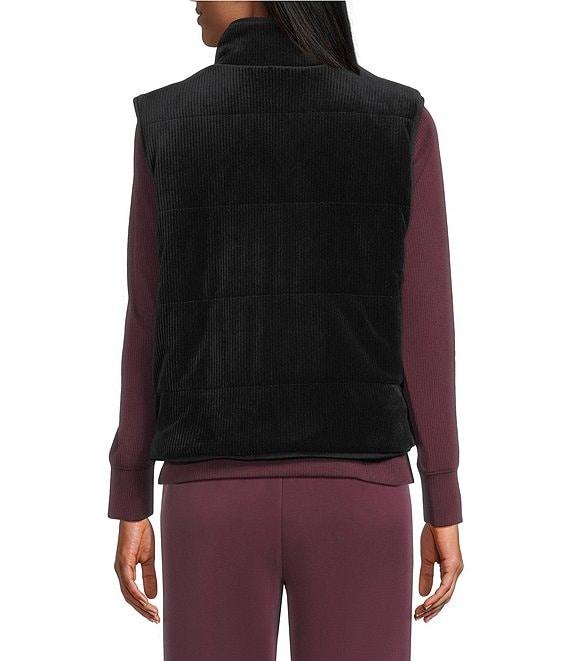 Westbound ULTRA LUXE Athleisure Reversible Sleeveless Zipper Front Velvet Vest Product Image