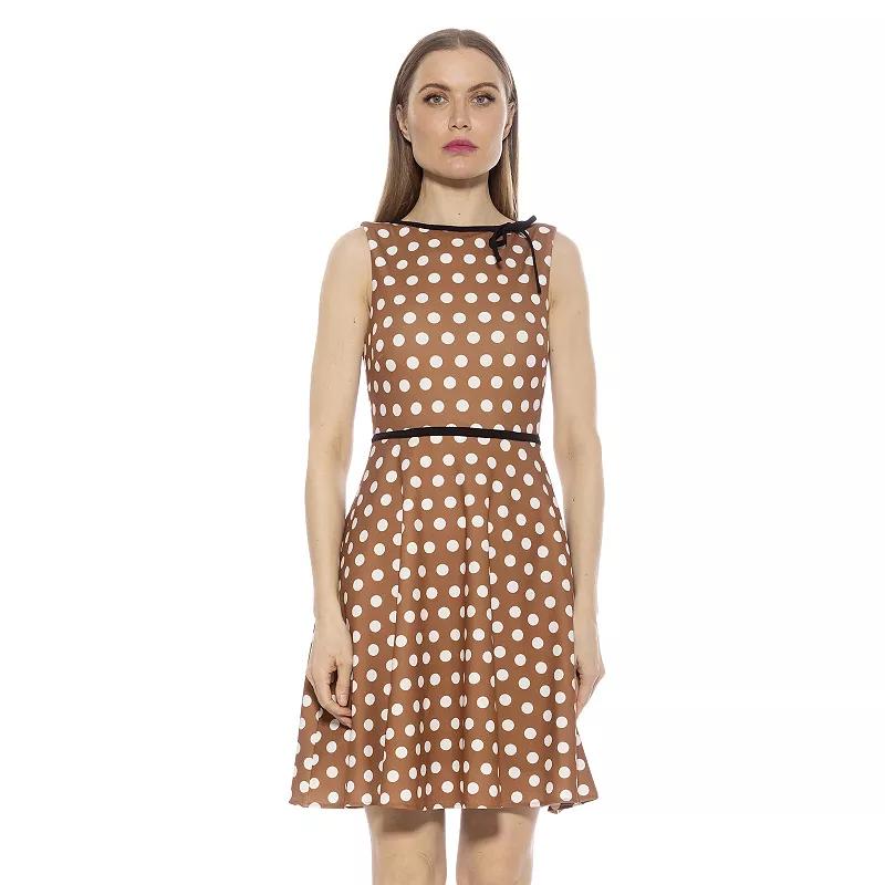 Women's ALEXIA ADMOR Ida Crewneck Fit And Flare Dress,  Product Image