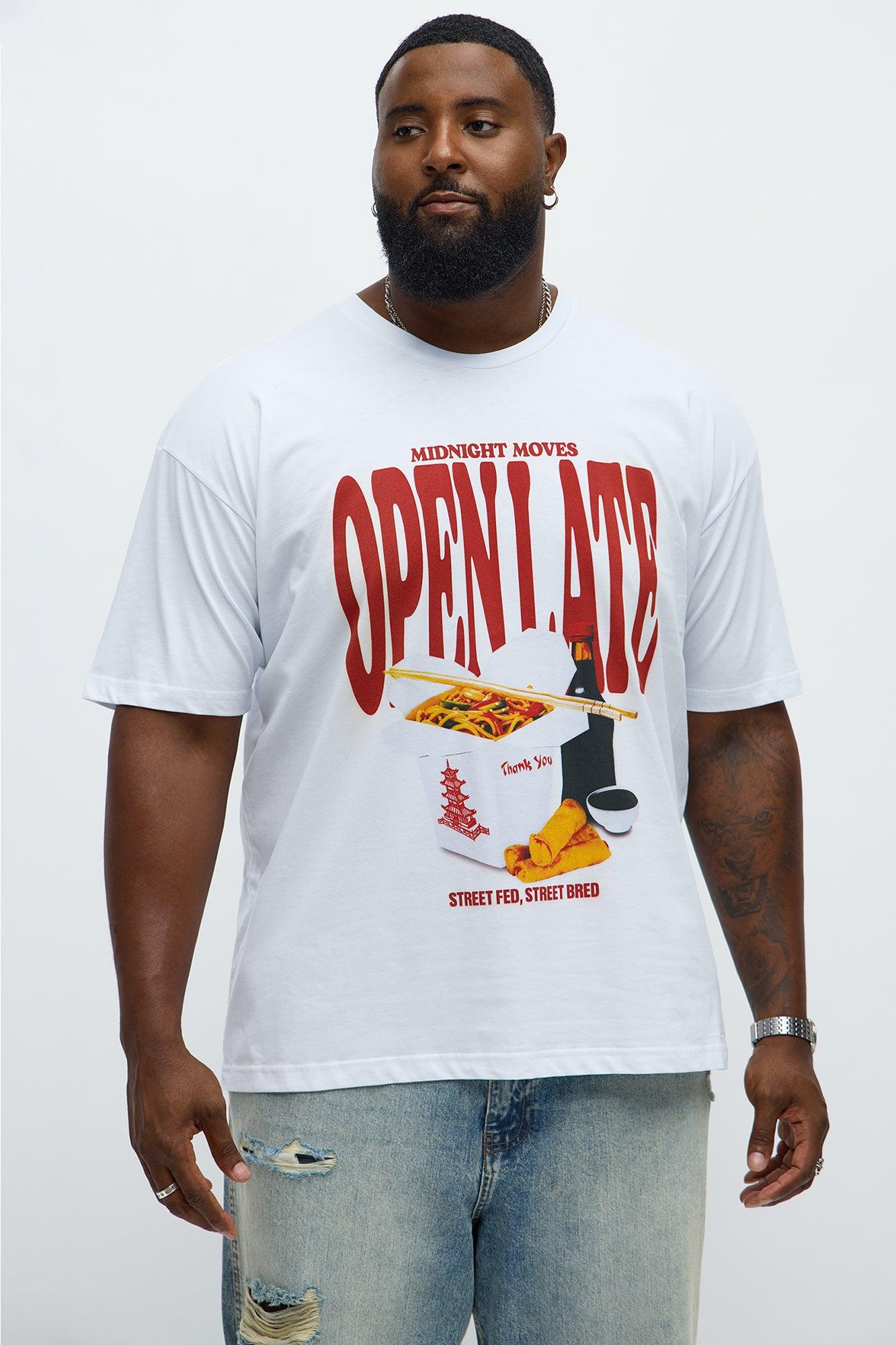 Midnight Open Late Short Sleeve Tee - White Male Product Image