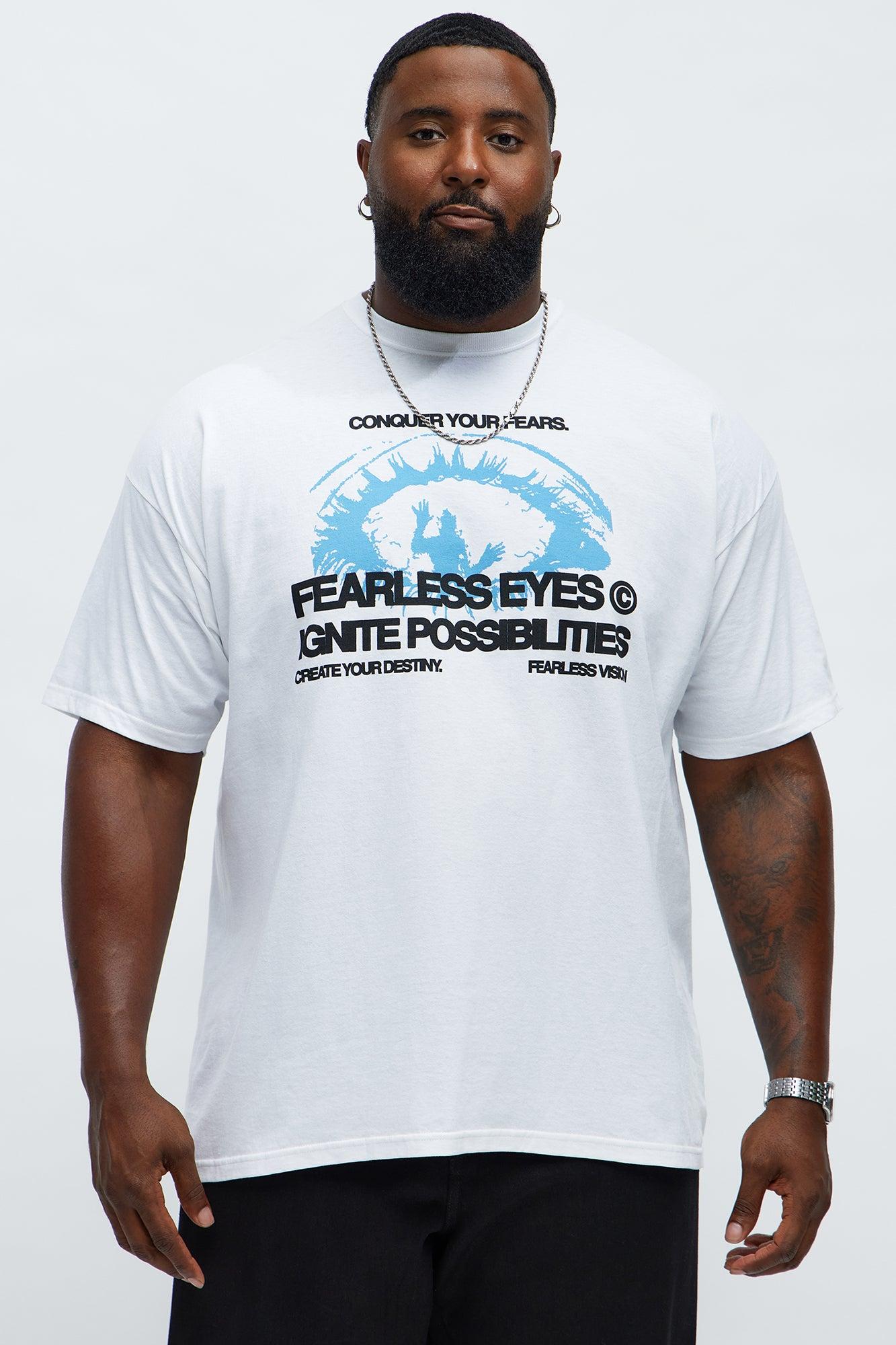 Fearless Eyes Short Sleeve Tee - White Male Product Image
