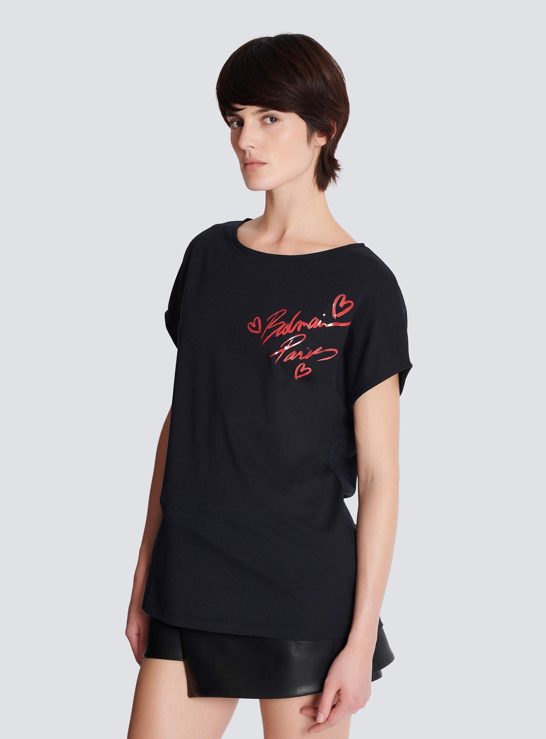 Short-sleeved Balmain Lipstick T-shirt Product Image