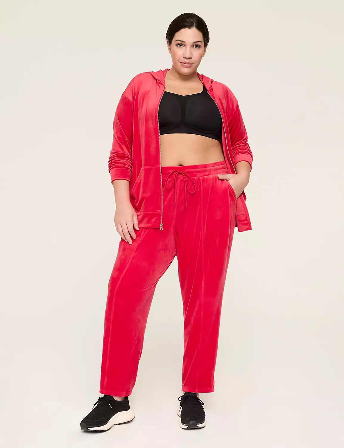 LIVI Velour Zip-Front Hoodie Product Image