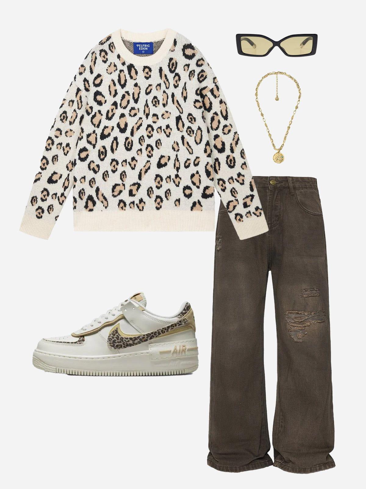 Aelfric Eden Leopard Graphic Sweater Product Image