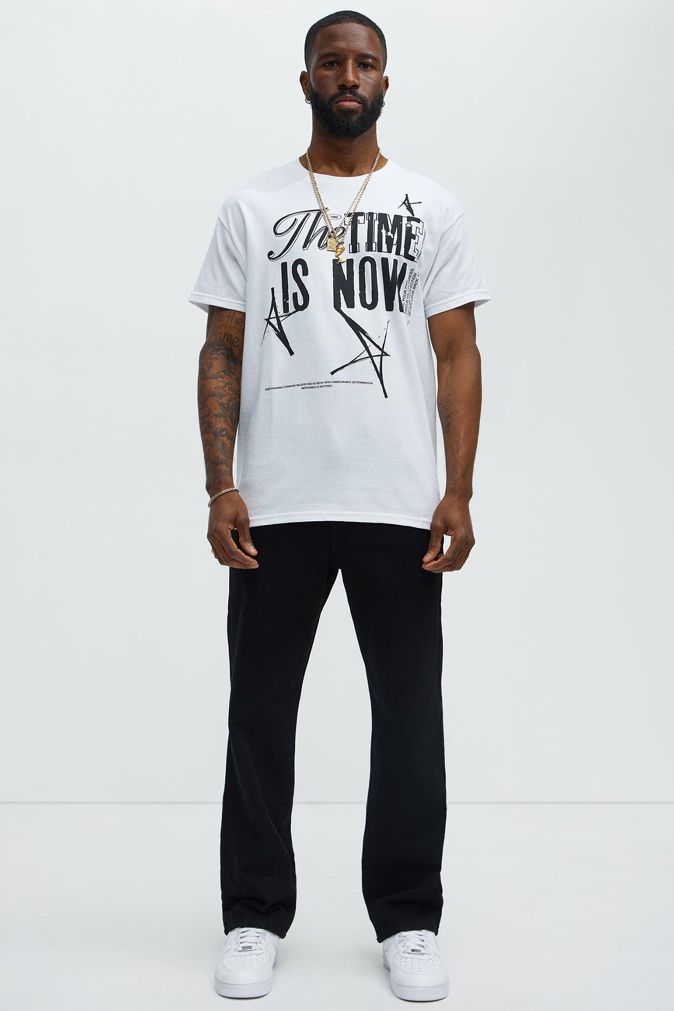 The Time Is Now Short Sleeve Tee - White Male Product Image