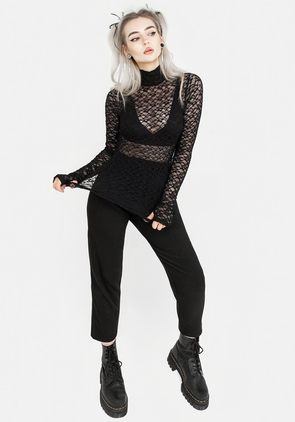 Arabella Lace High Neck Top Product Image
