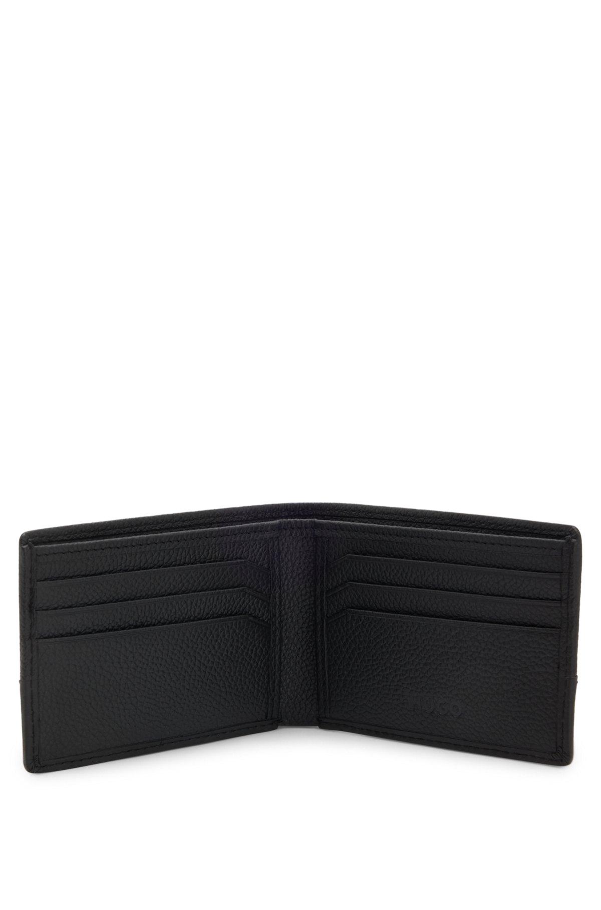 Leather wallet with stacked logo Product Image