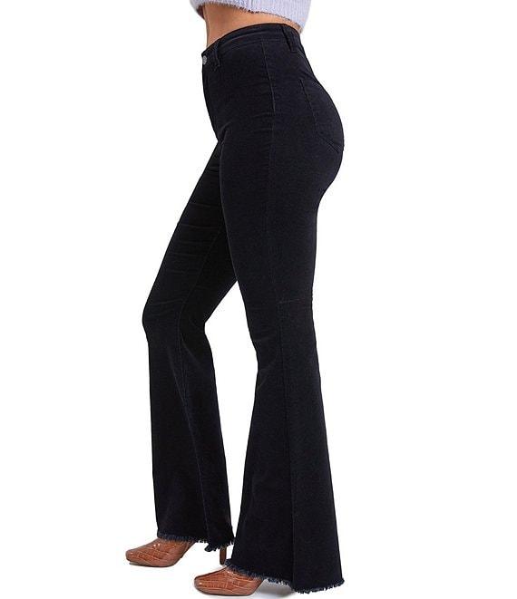 YMI Jeanswear Chloe High Rise Frayed Hem Flare Jeans Product Image