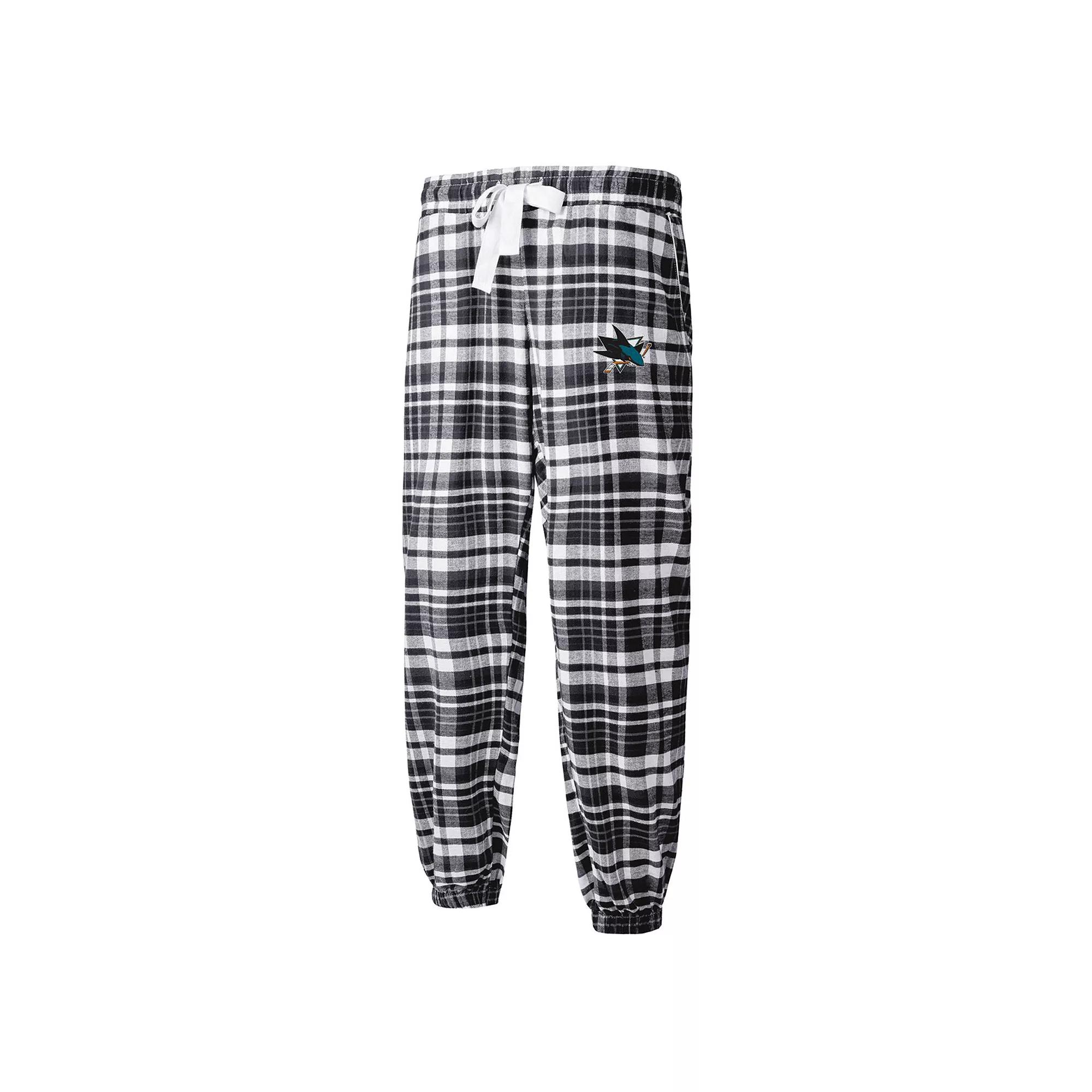 Women's Concepts Sport Black San Jose Sharks Mainstay Flannel Pants, Size: Small, Sks Black Product Image