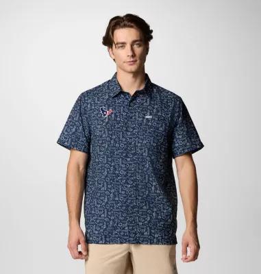 Columbia Mens PFG Super Slack Tide Short Sleeve Shirt - Houston Texans- Product Image